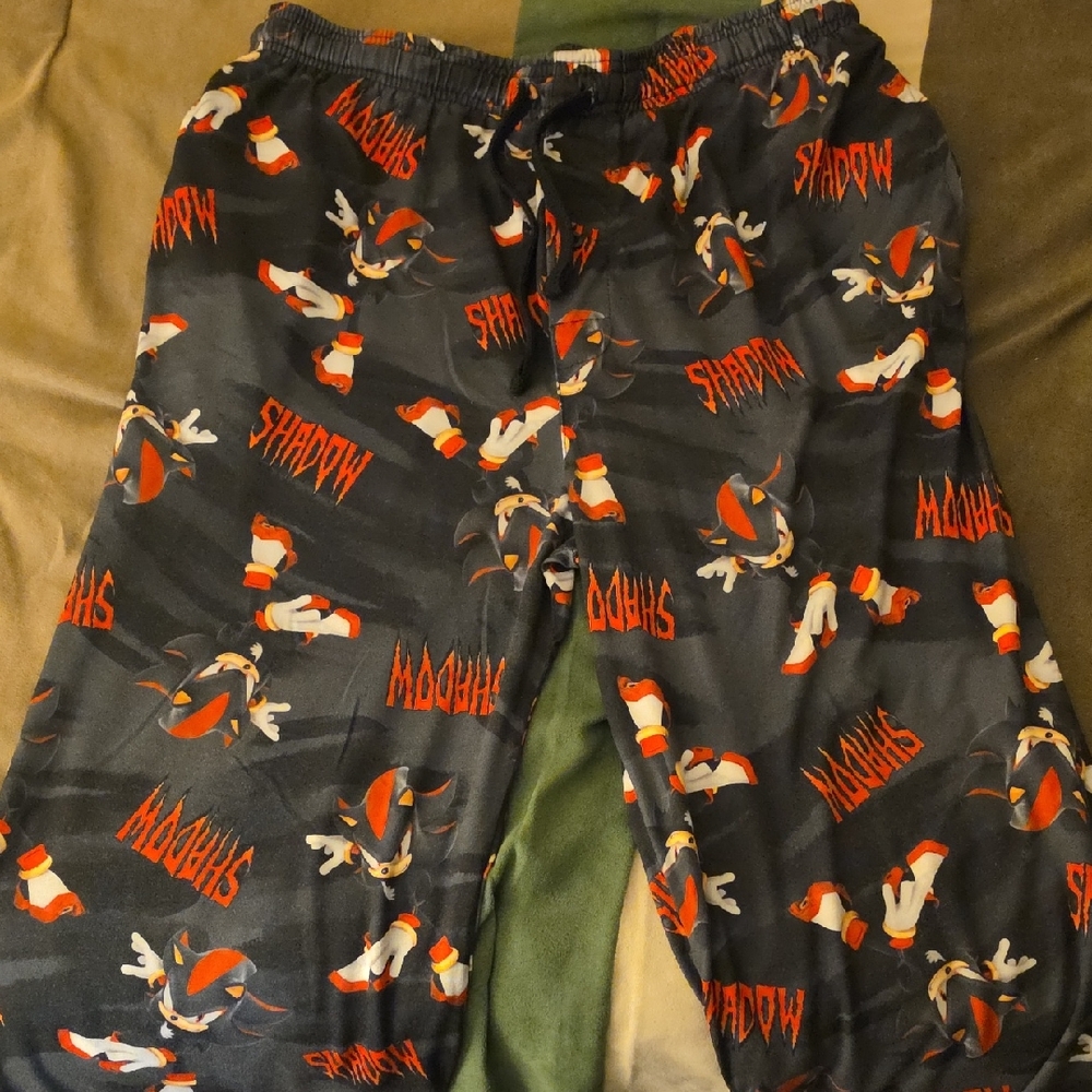 Shadow The Hedgehog Character Pajama Pants - Black & Red